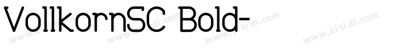 VollkornSC Bold字体转换